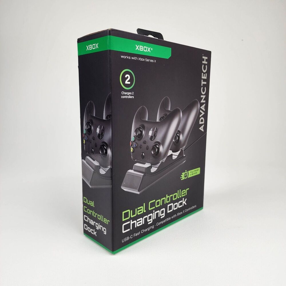 Advantech Xbox Series X Dual Controller Charging Dock USB–C-Black-Fast Charge